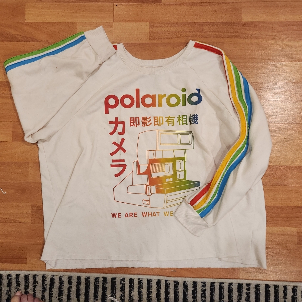 Plus Size Polaroid Pullover Sweater